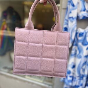 Elegant Pink Quilted Handbag
